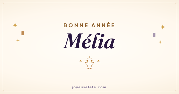 Image « Bonne année Mélia » au format large