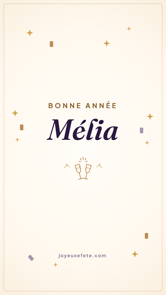 Image « Bonne année Mélia » au format story