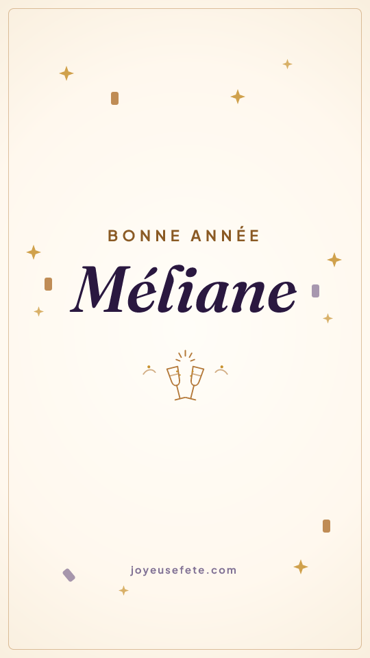 Image « Bonne année Méliane » au format story