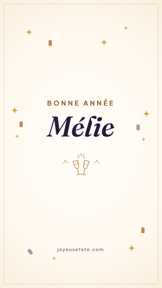 Image « Bonne année Mélie » au format story