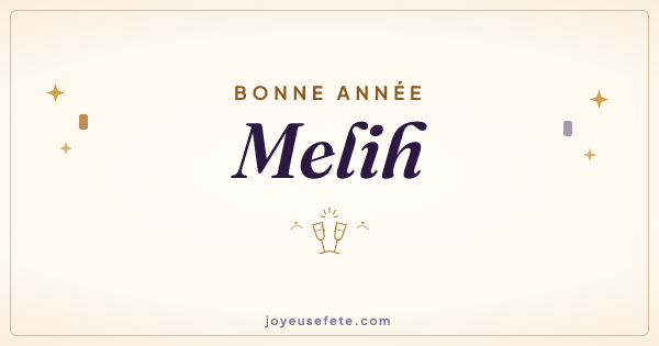 Image « Bonne année Melih » au format large
