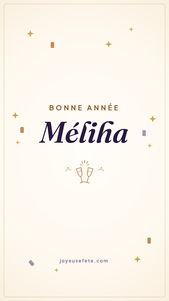 Image « Bonne année Méliha » au format story