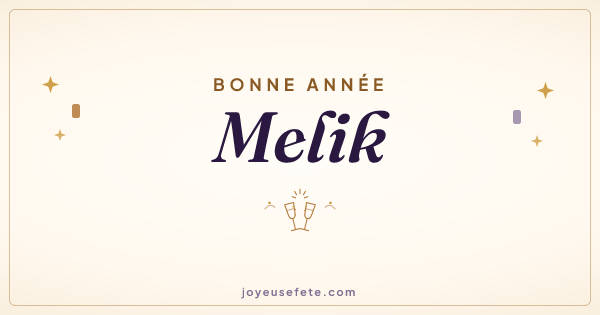 Image « Bonne année Melik » au format large