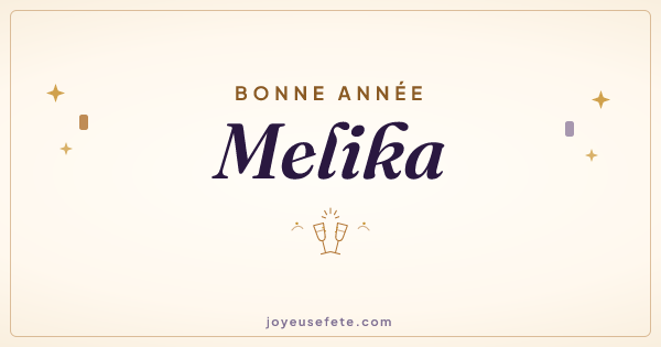 Image « Bonne année Melika » au format large