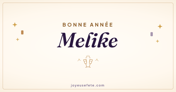 Image « Bonne année Melike » au format large