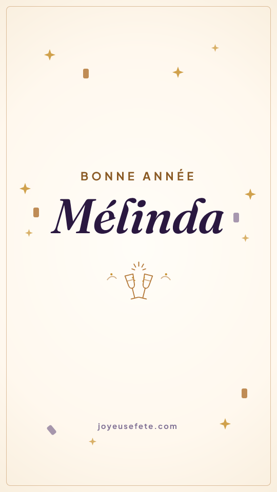 Image « Bonne année Mélinda » au format story