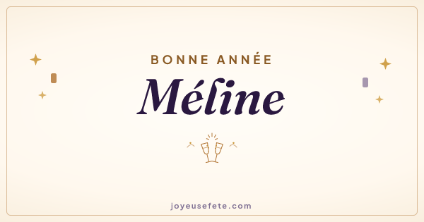 Image « Bonne année Méline » au format large