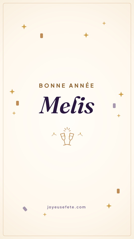 Image « Bonne année Melis » au format story