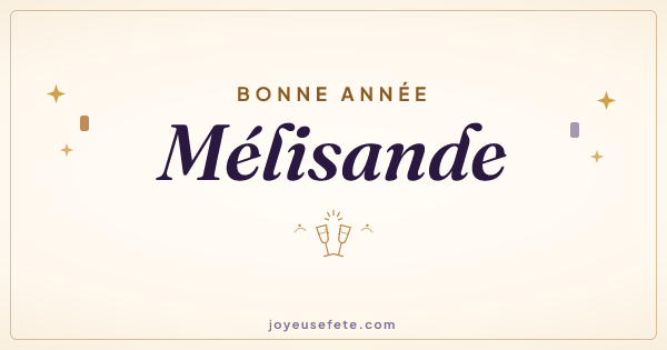 Image « Bonne année Mélisande » au format large