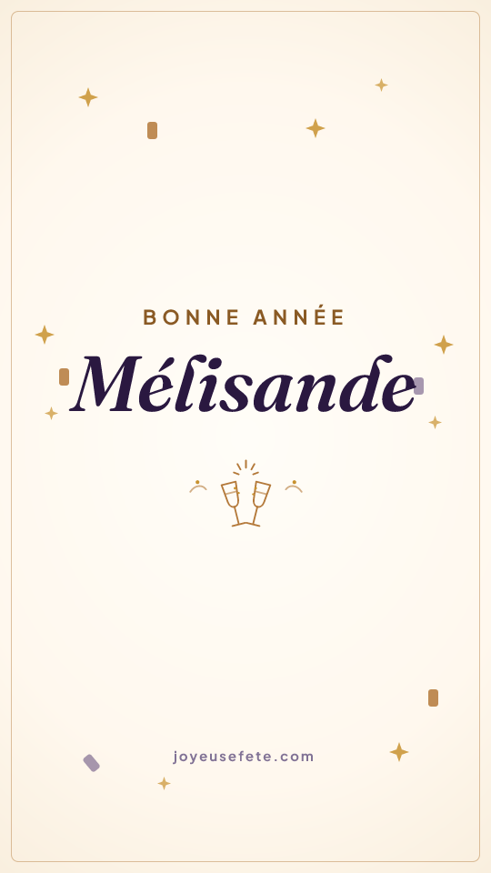 Image « Bonne année Mélisande » au format story