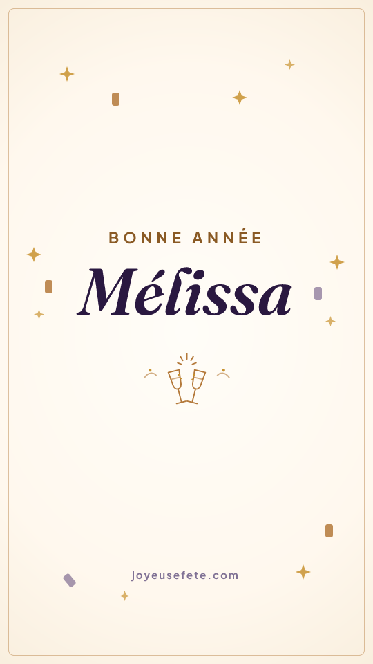 Image « Bonne année Mélissa » au format story