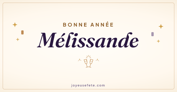 Image « Bonne année Mélissande » au format large