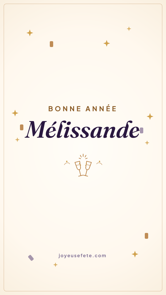 Image « Bonne année Mélissande » au format story