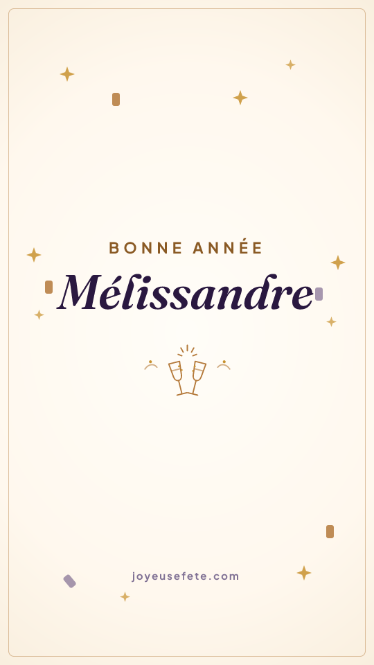 Image « Bonne année Mélissandre » au format story