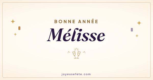 Image « Bonne année Mélisse » au format large
