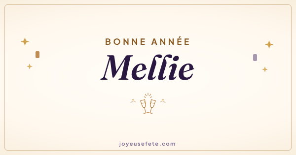 Image « Bonne année Mellie » au format large