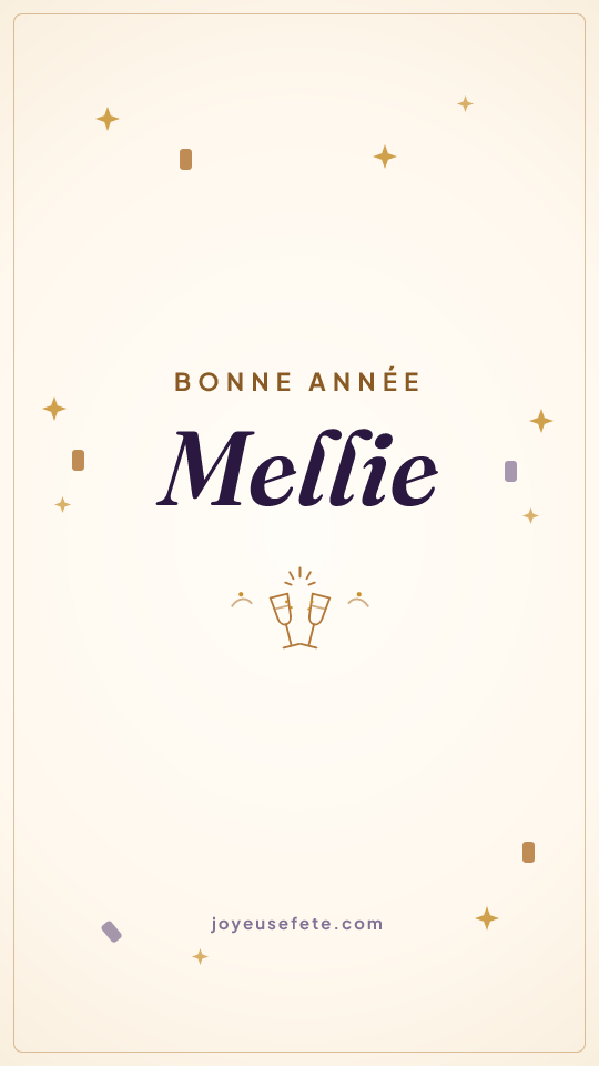 Image « Bonne année Mellie » au format story