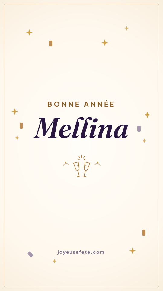Image « Bonne année Mellina » au format story