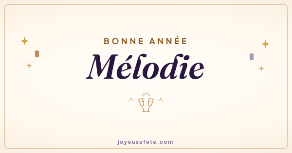 Image « Bonne année Mélodie » au format large