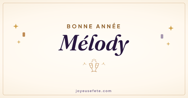 Image « Bonne année Mélody » au format large