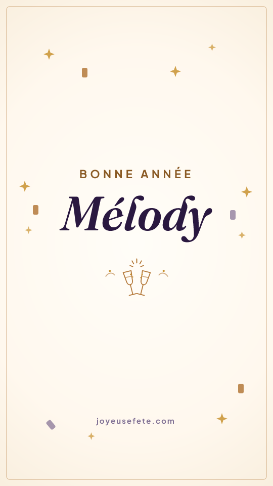 Image « Bonne année Mélody » au format story