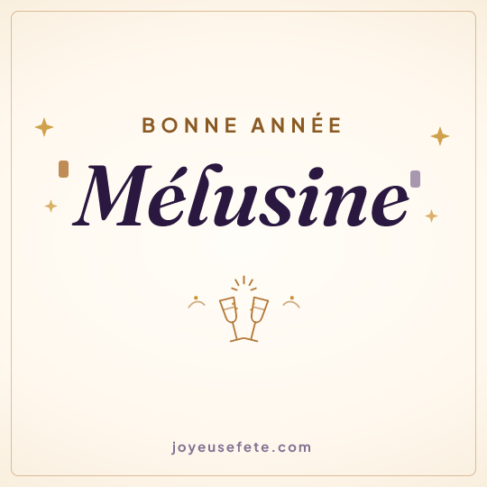 Image carrée « Bonne année Mélusine » pour WhatsApp
