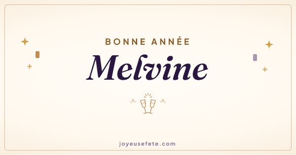 Image « Bonne année Melvine » au format large