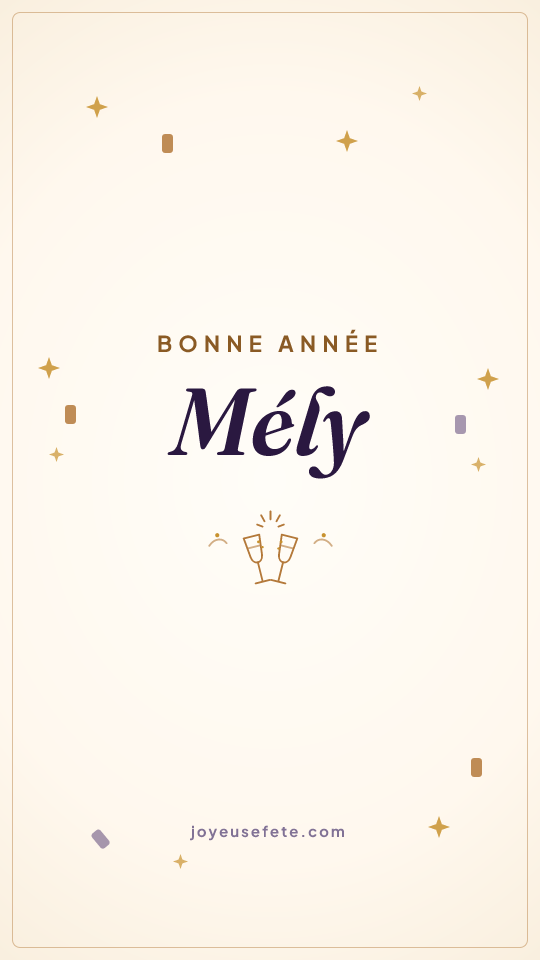 Image « Bonne année Mély » au format story