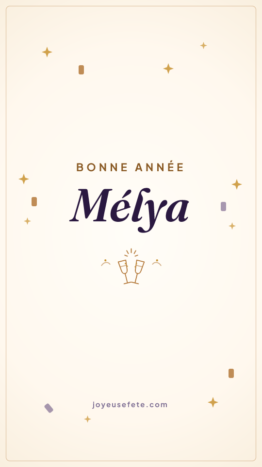 Image « Bonne année Mélya » au format story