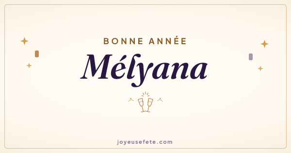 Image « Bonne année Mélyana » au format large
