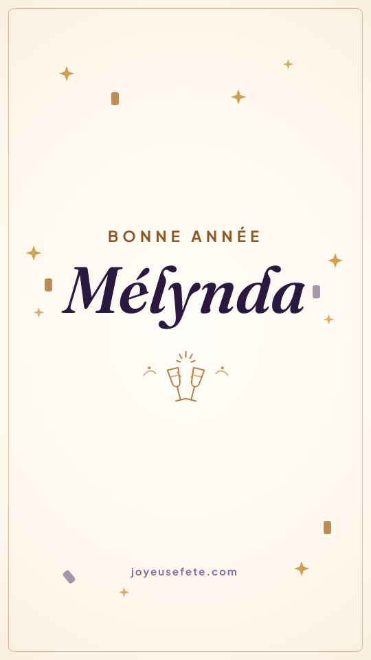 Image « Bonne année Mélynda » au format story