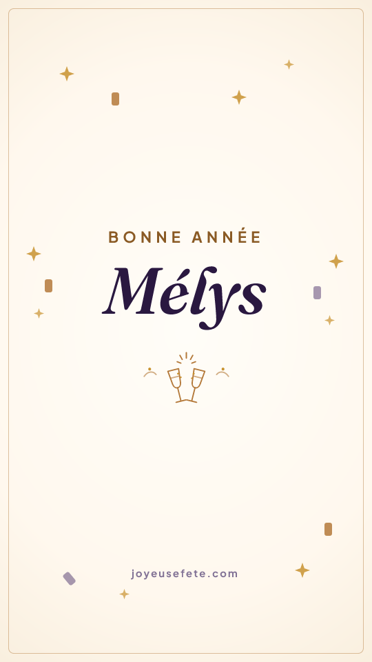 Image « Bonne année Mélys » au format story