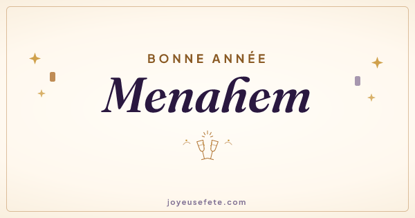 Image « Bonne année Menahem » au format large