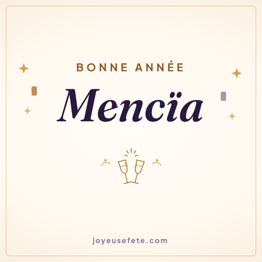 Image carrée « Bonne année Mencïa » pour WhatsApp