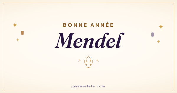 Image « Bonne année Mendel » au format large