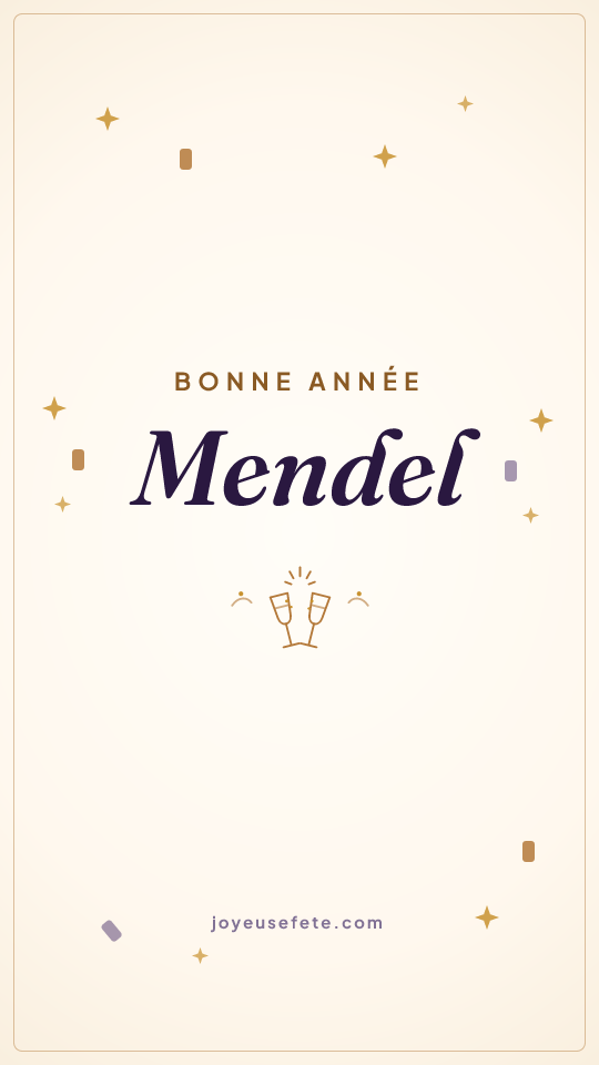 Image « Bonne année Mendel » au format story