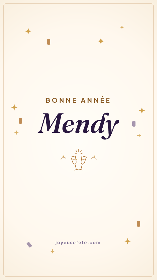Image « Bonne année Mendy » au format story