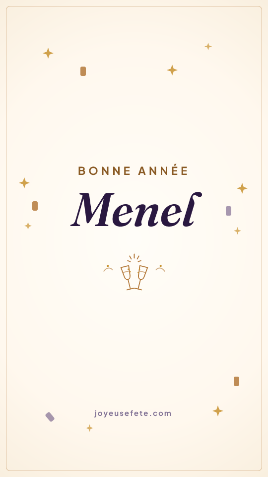 Image « Bonne année Menel » au format story