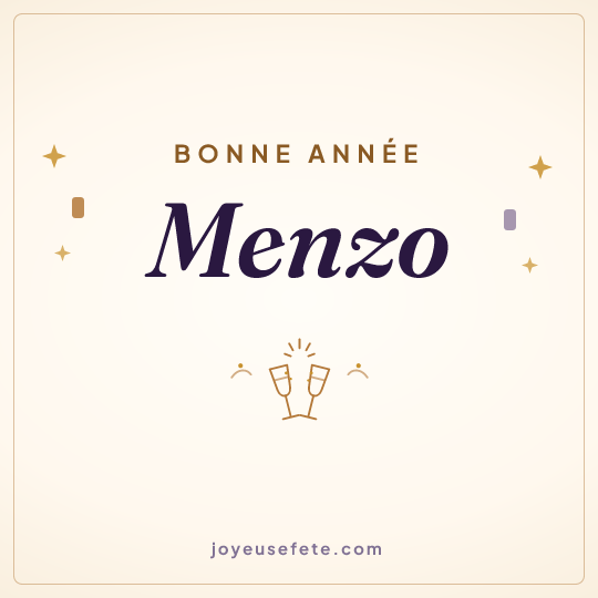 Image carrée « Bonne année Menzo » pour WhatsApp