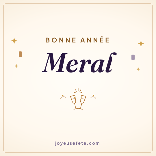 Image carrée « Bonne année Meral » pour WhatsApp