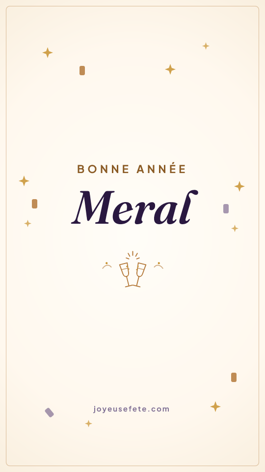 Image « Bonne année Meral » au format story