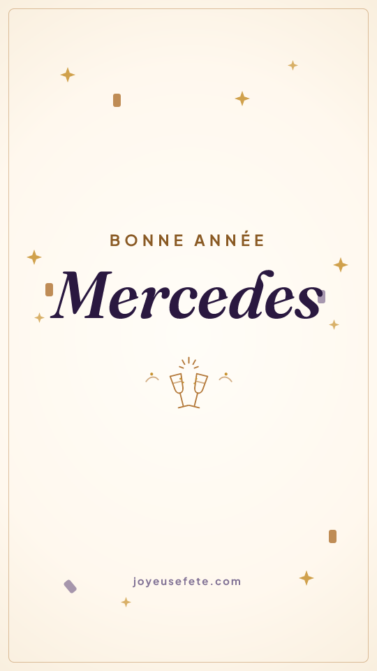 Image « Bonne année Mercedes » au format story