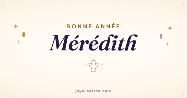 Image « Bonne année Mérédith » au format large