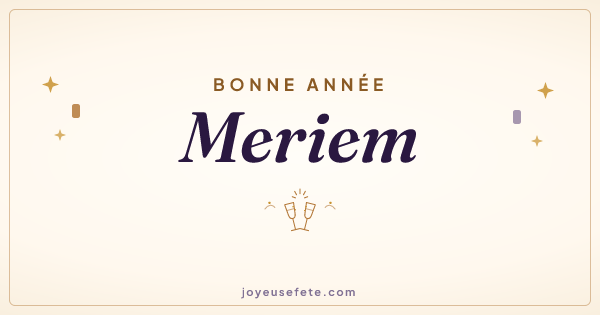 Image « Bonne année Meriem » au format large