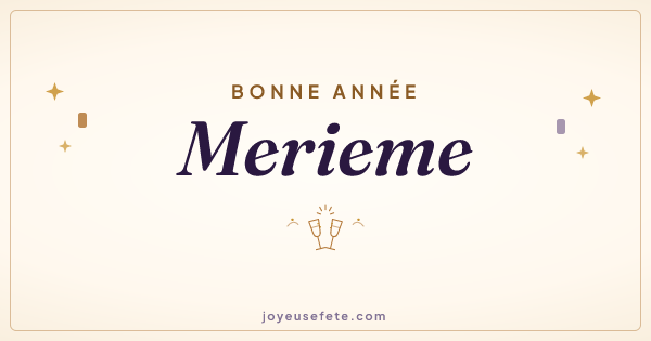 Image « Bonne année Merieme » au format large
