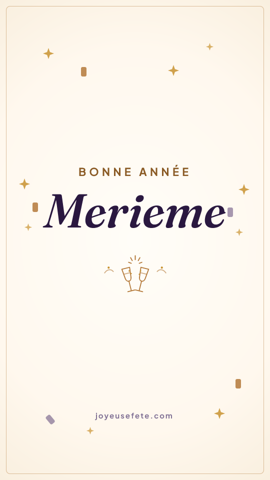 Image « Bonne année Merieme » au format story