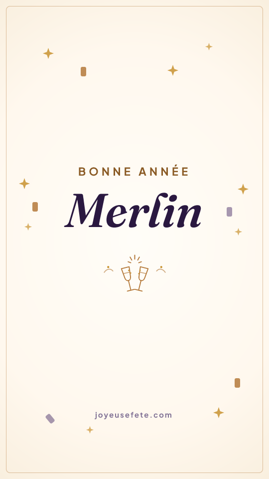 Image « Bonne année Merlin » au format story