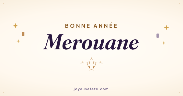 Image « Bonne année Merouane » au format large