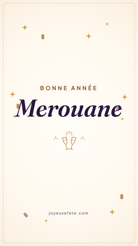 Image « Bonne année Merouane » au format story