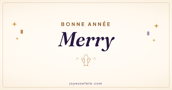 Image « Bonne année Merry » au format large